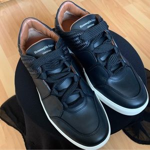 Brand New (Box Included)  Ermenegildo Zegna Designer Couture Shoes (Black)